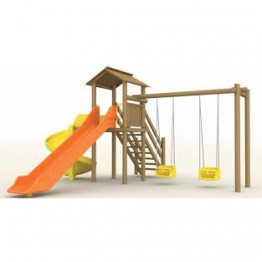 Ahşap Kaydıraklı Oyun Parkı