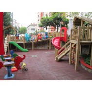 Bahçe Etrafı Ahşap Çocuk Oyun Parkı