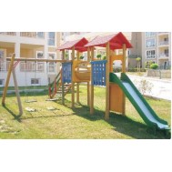 Ahşap Tünelli Çocuk Oyun Parkı