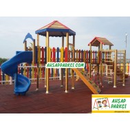 Ahşap Bahçe Çocuk Parkı Büyük