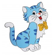 Renkli Kedi Figürlü Duvar Süsü