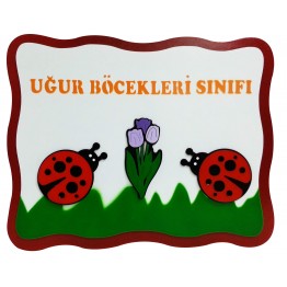 Uğur Böceği Figürlü Sınıf Tabelası