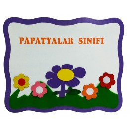 Papatya Figürlü Sınıf Tabelası