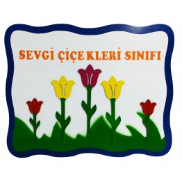 Lale Figürlü Sınıf Tabelası