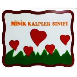 Kalp Figürlü Sınıf Tabelası