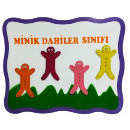 Minik Dahiler Figürlü Sınıf Tabelası