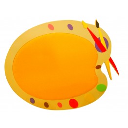 Ressam Paleti Figürlü Sınıf Panosu