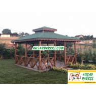 Ahşap Bahçe Kapalı Çardak