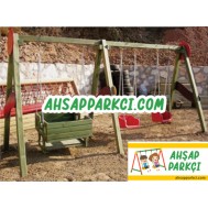 Ahşap Bebek Salıncağı Gondol Salıncak