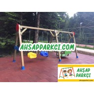 Ahşap Bebek Salıncağı Gondol Salıncak