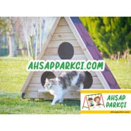 Ahşap Kedi Evi