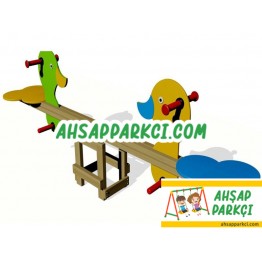 Ahşap Tahterevalli Ördek Figürlü