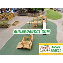 Ahşap Tırmanmalı Oyun Grubu