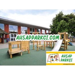 Ahşap Tırmanmalı Oyun Grubu