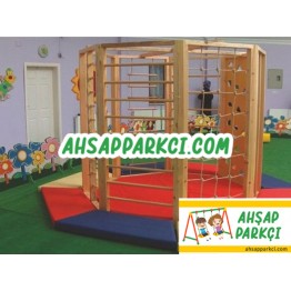 Anaokulu Ahşap Tırmanma Ünitesi