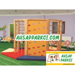 Anaokulu Ahşap Tırmanma Ünitesi