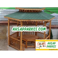 Bahçe Altıgen Kamelya Ahşap