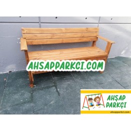 Bahçe Oturma Bankı Sırt Dayamalı Ahşap Bank
