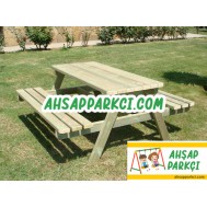 Bahçe Piknik Masası Ahşap Oturma Grubu