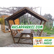 Çatılı Piknik Masası Bahçe Oturma Grubu
