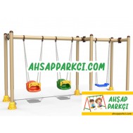 Çocuk Park Salıncağı Üçlü Salıncak Düz