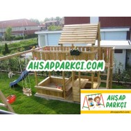 Ham Ahşap Çocuk Oyun Evi
