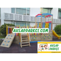Mini Gemi Ahşap Oyun Parkı