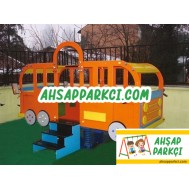 Otobüs Yaylı Zıp Zıp Ahşap Zıpzıp