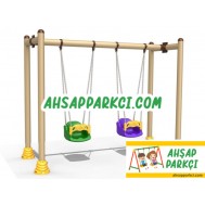 Park Salıncağı İkili Salıncak Düz