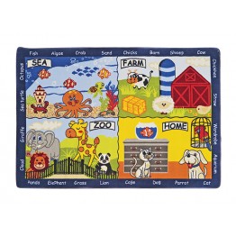 ANIMAL WORLD 100X140 cm MAVİ BUKLE 3 mm