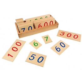 AHŞAP RAKAM KARTLARI - LARGE WOODEN NUMBER CARDS WITH BOX (1-1000)
