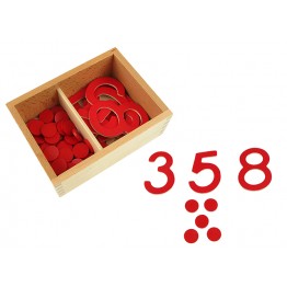 SAYILAR VE ÇİPLER KIRMIZI - CUT-OUT NUMERALS & COUNTERS